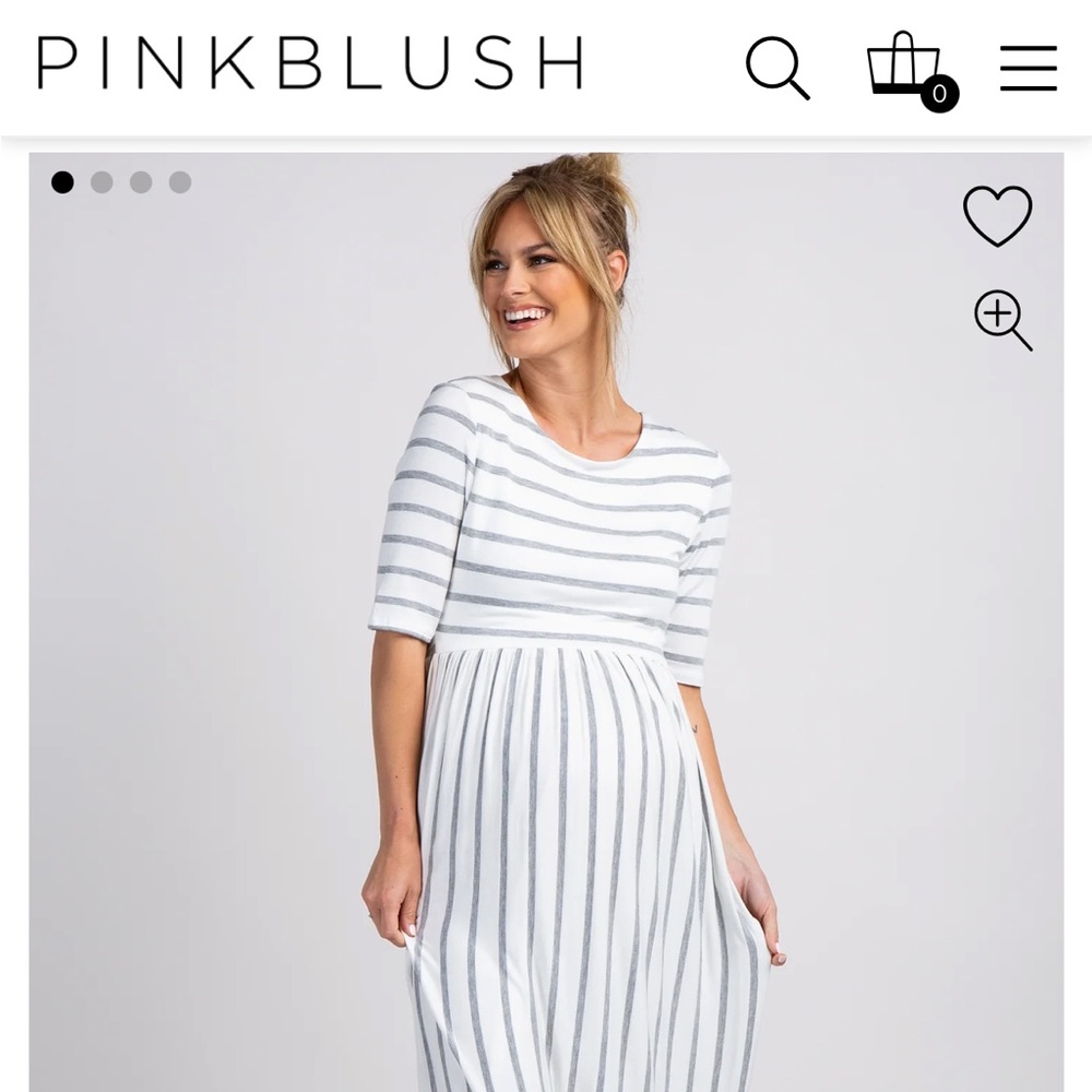 Pinkblush striped maxi dress